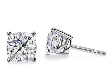 0.60 Carat Total Weight Diamond Earrings. 14K Solid Gold Lab Grown ...