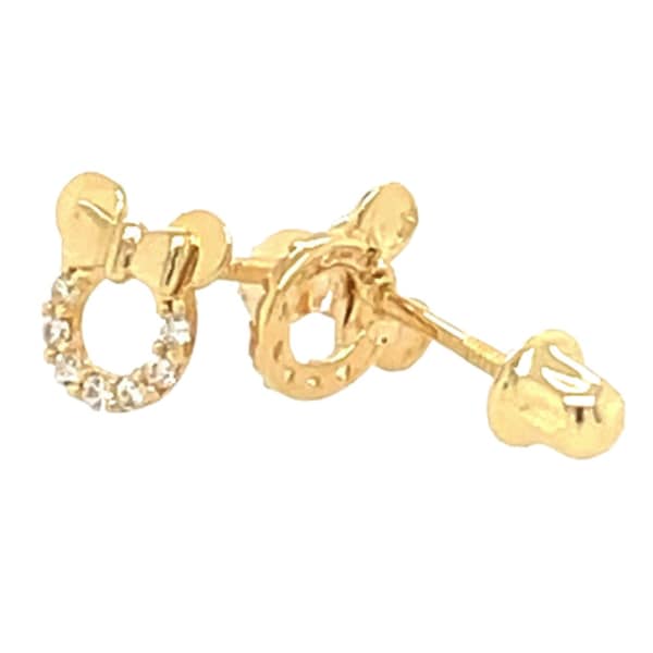 14k Gold Mickey Mouse Earrings Etsy