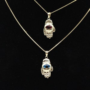 14k Yellow Gold Evil Eye With Chain Evil Eye Charm Necklace Pendant Gold Nazar Hamsa Good Luck Pedant Necklace for Women / Dainty