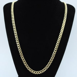 14k Real Gold Miami Cuban Link Chain Necklace 6.3mm 26 Inches Real 14K Yellow Gold, Man Gold Chain, Ladies Gold Chain, 14k Gold Chain