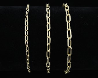 Catena bracciale graffetta oro 10k 2mm 3mm, 3.5mm donna, bracciale catena oro 10k, catena graffetta italiana, bracciale graffetta 10k