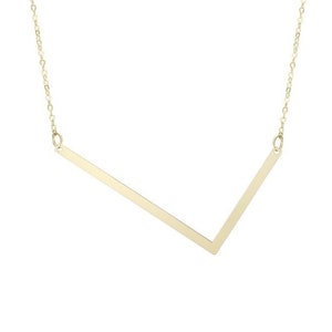 Collar de oro amarillo de 14 quilates tuyo verdaderamente grande con letra inicial en ángulo L de 18.0 in en cadena de cable y cierre de langosta/oro real de 14 quilates