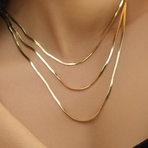 Turquoise and lemon herringbone necklace