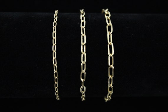 14 Karat Gold Gefüllte Büroklammer-Kette Fußkettchen Für