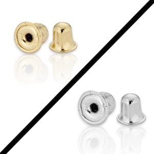 14K Solid Gold SCREWBACKS | Pair of Earring Backs | Backing Only | 3x3.5mm - Gold Screw Backs