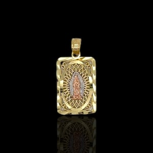 Virgin Guadalupe Pendant - 10K Yellow Gold
