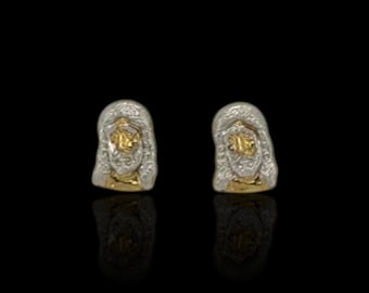 Orecchini Maya Con Pietre Bianche Oro - Gioielleria Banchetti - Foto 8