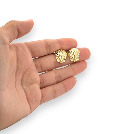 アクセサリーその他 Medusa Stud Earrings Medusa Head Stud Earrings Solid - 10K Yellow Gold - Etsy