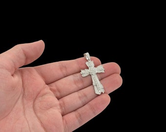 Cross Pendant - 10K Two Tone