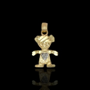 Little Girl Pendant - 10K Yellow Gold