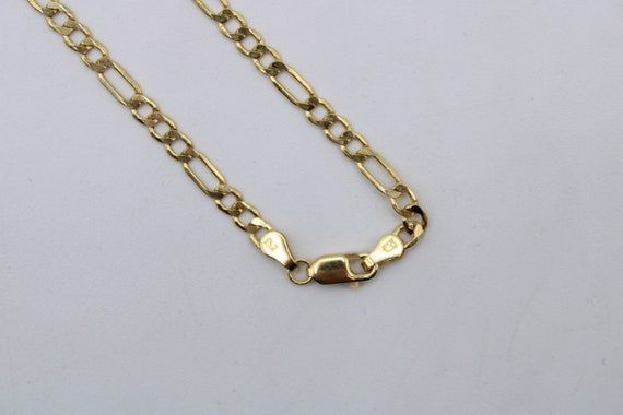 10K Gold Figaro Chain, 10kt Gold Chain, Real Gold Chain, 2mm 10K Gold Figaro Chain, 10kt Gold Chain, Real Gold Chain, 2mm