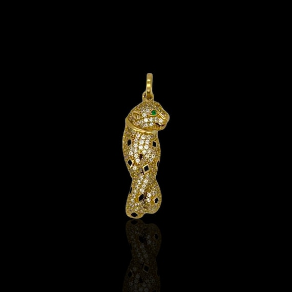 Jaguar Necklace, Medium Jaguar Head Necklace in 14kt Gold