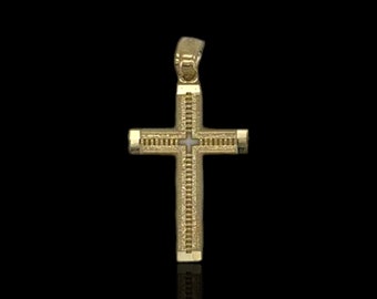 Colgante de cruz - Oro amarillo de 10 quilates