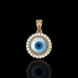 Evil Eye Pendant - 10K Yellow Gold