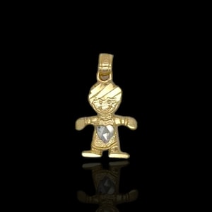 Little Boy Pendant - 10K Yellow Gold