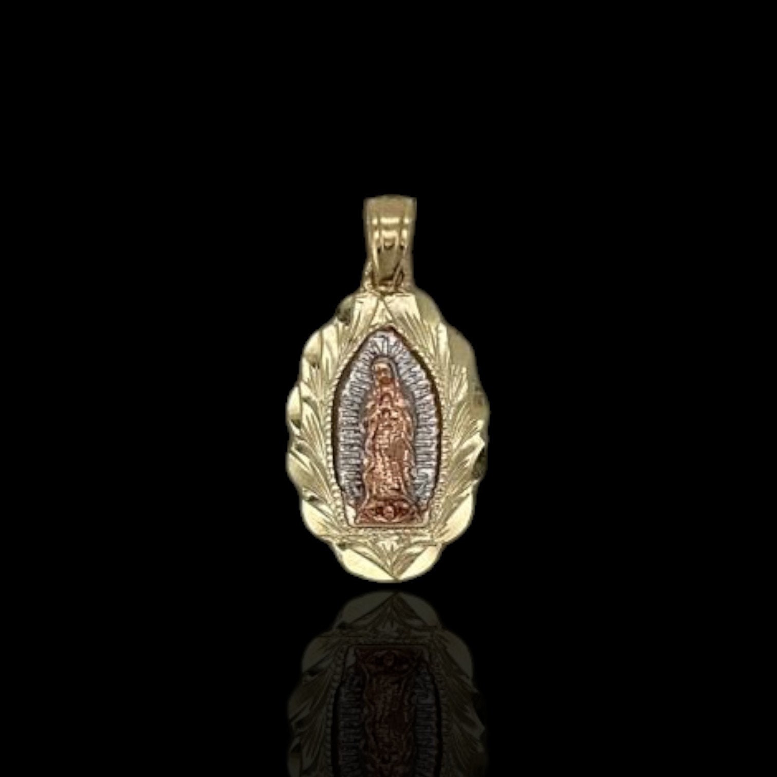 799646c01 Virgin Guadalupe Pendant - 10K Yellow Gold - Etsy