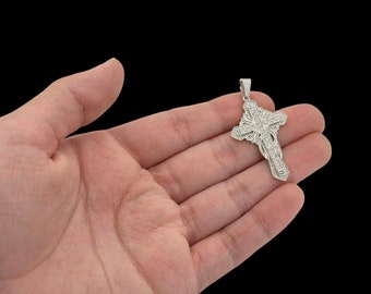 Cross Pendant - 10K Two Tone