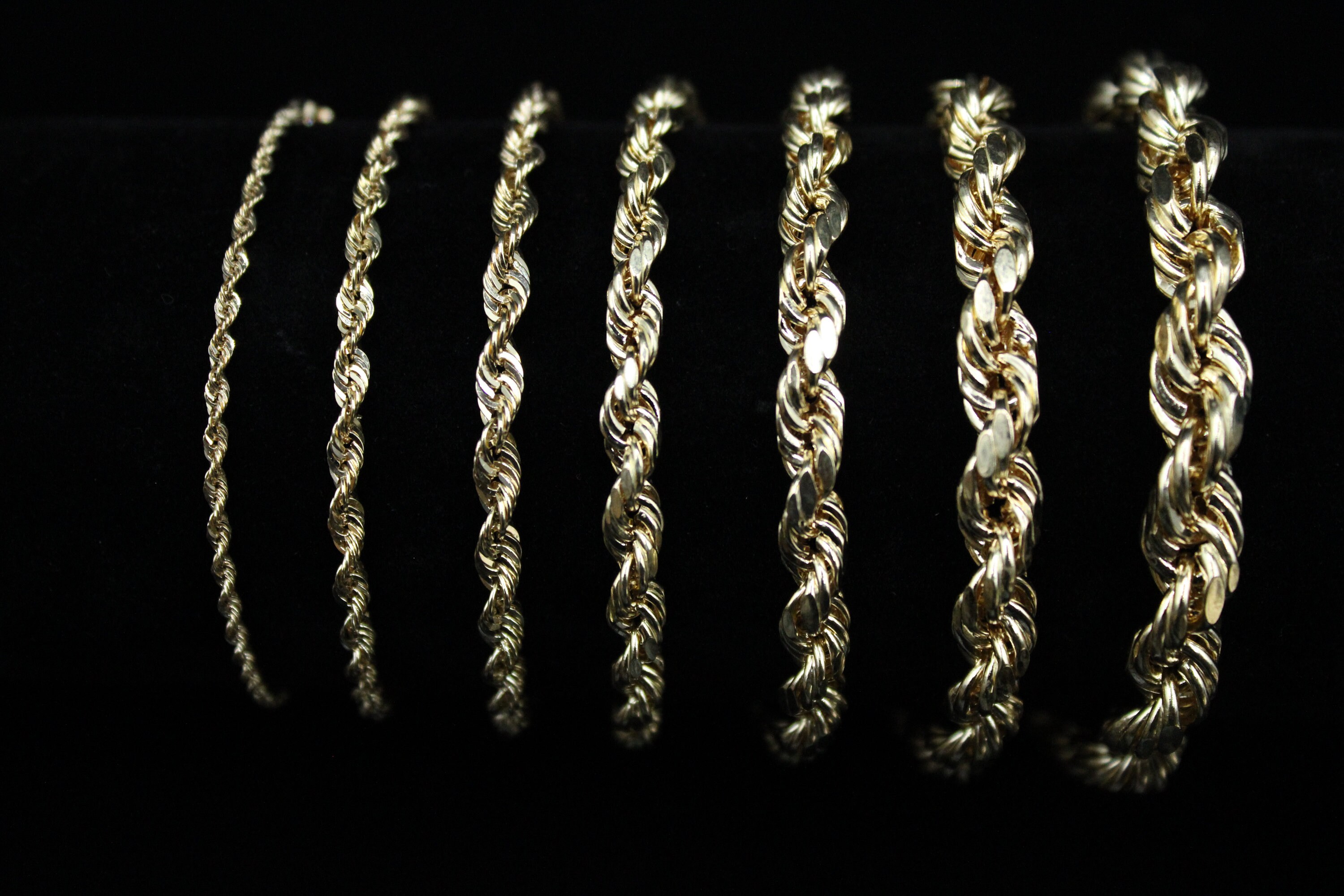 10K Gold Rope Chain Gold Rope Chain Bracelet 2mm 3mm 4mm Etsy