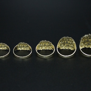 Real Solid Gold 10K Round Nugget Ring | 10K Gold Ring | Yellow Gold | 9 ...