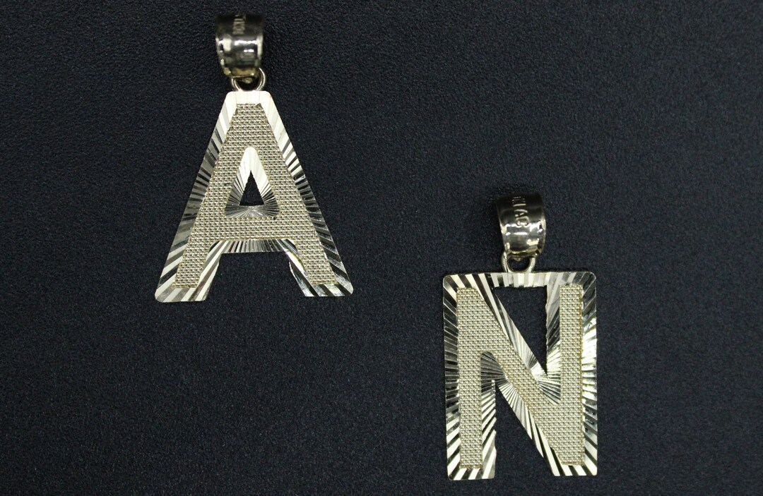 14K Yellow Gold Mini Initial Charm Pendant - Dangling A-Z Letter, 1/2 Inch Size, Solid Gold Personalized Jewelry