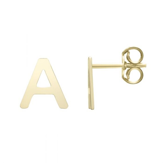 Initial earrings deals gold