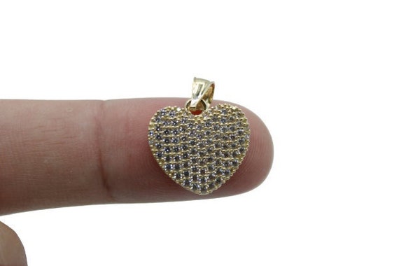 IceCarats Solid 10K Yellow Gold Heart Necklace - Love Pendant Charm With Gift Packaging
