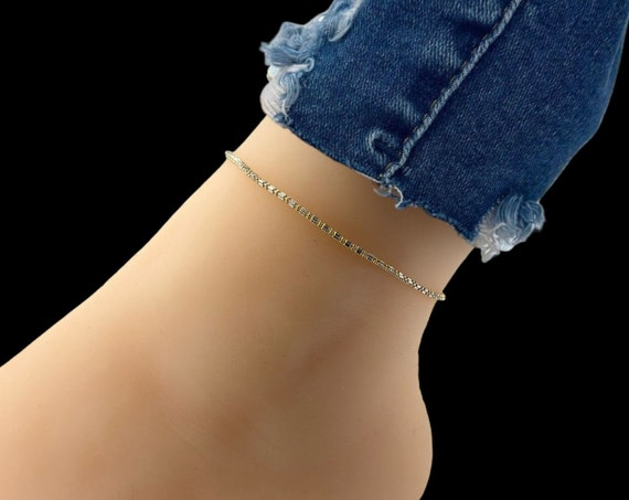 10k ankle bracelet discount