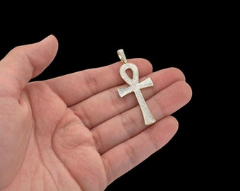 Cross Pendant - 10K Two Tone