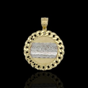 Last Supper Medallion Pendant - 10k Yellow Gold