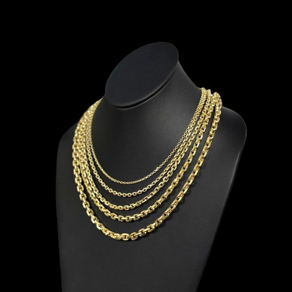Collana Oro Giallo Mariner 3,2 Mm – Catena A Maglie Vero Oro Con Chiusura A Moschettone