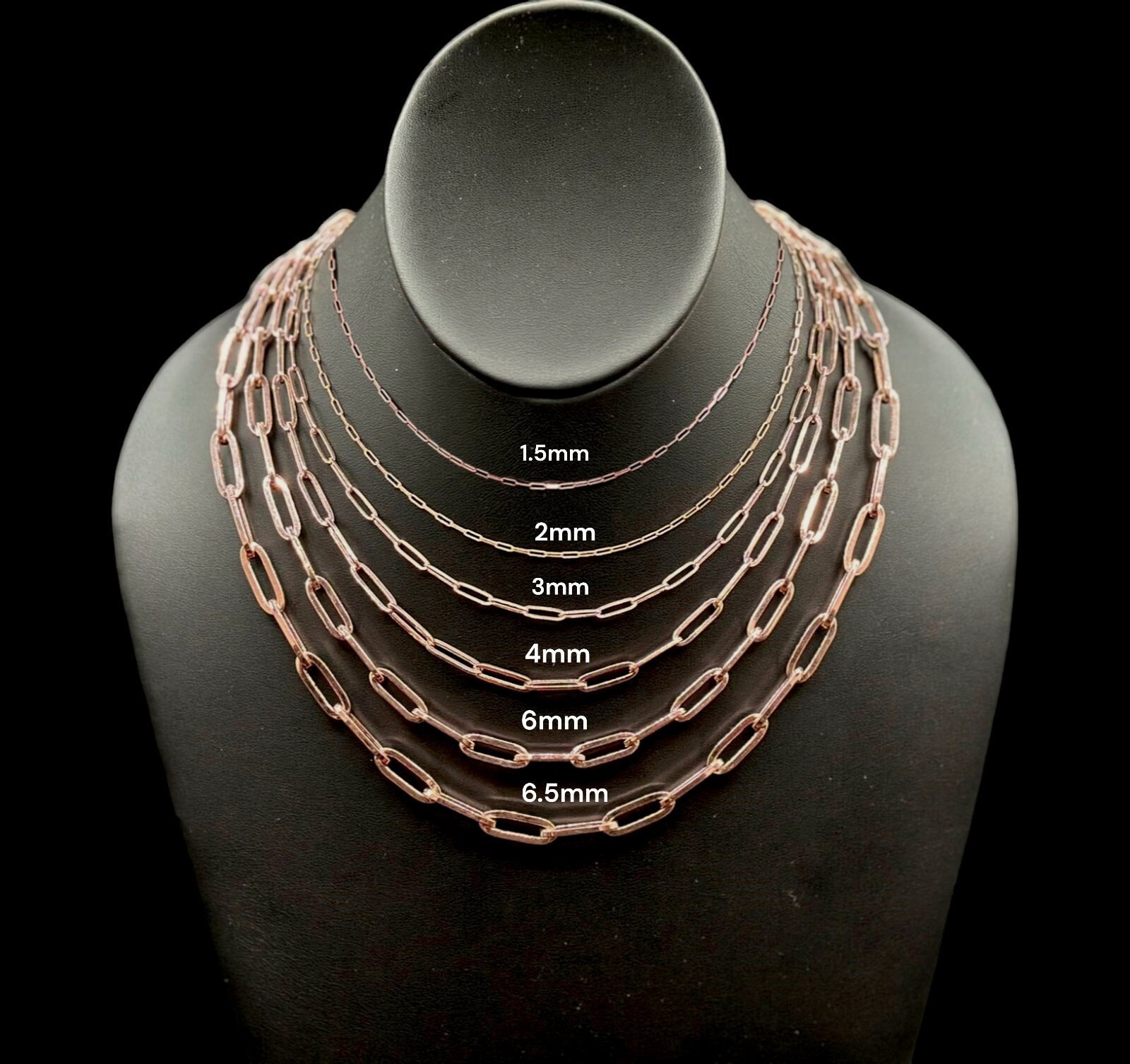 14K Rose Gold Snake Chain Necklace, Italian Herringbone Chain