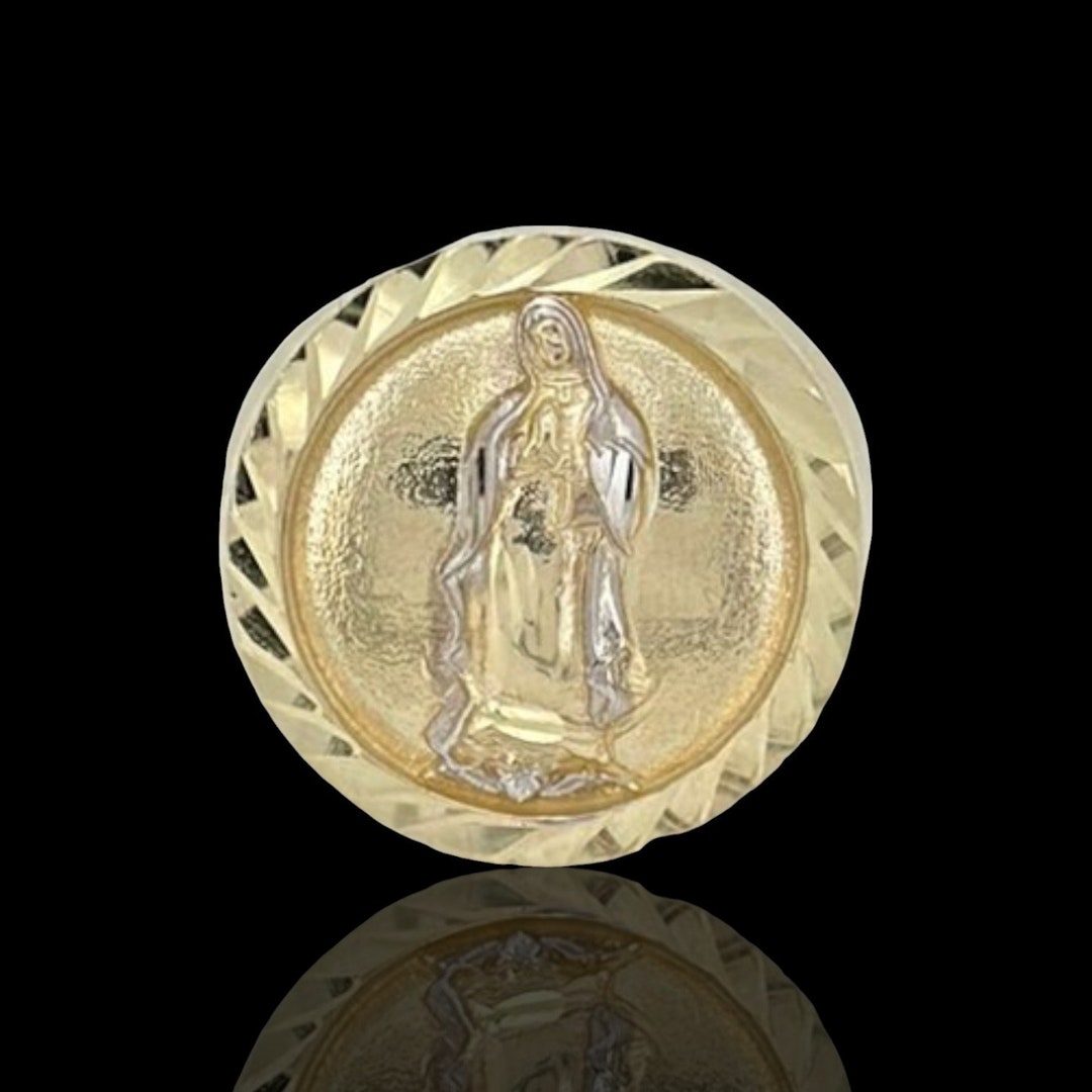 Virgin Mary Ring - 10k Yellow Gold - Etsy