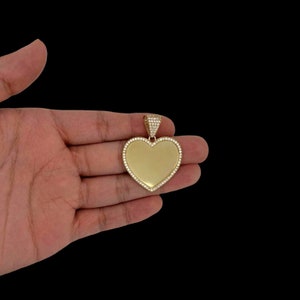 Hanger met aangepaste afbeelding hart - 10 kt geelgoud