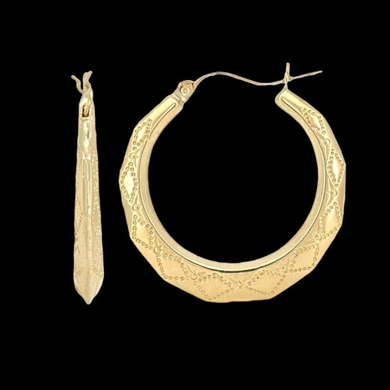 Orecchini A Filo Pendente Con Zaffiro Rosa Ovale In Oro Giallo Massiccio 14k - Foto 5