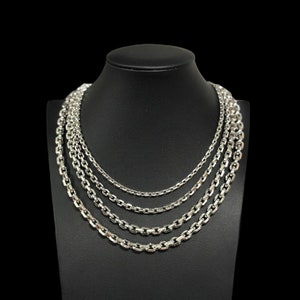 Chaîne à maillons d'ancrage - Or blanc 10 carats
