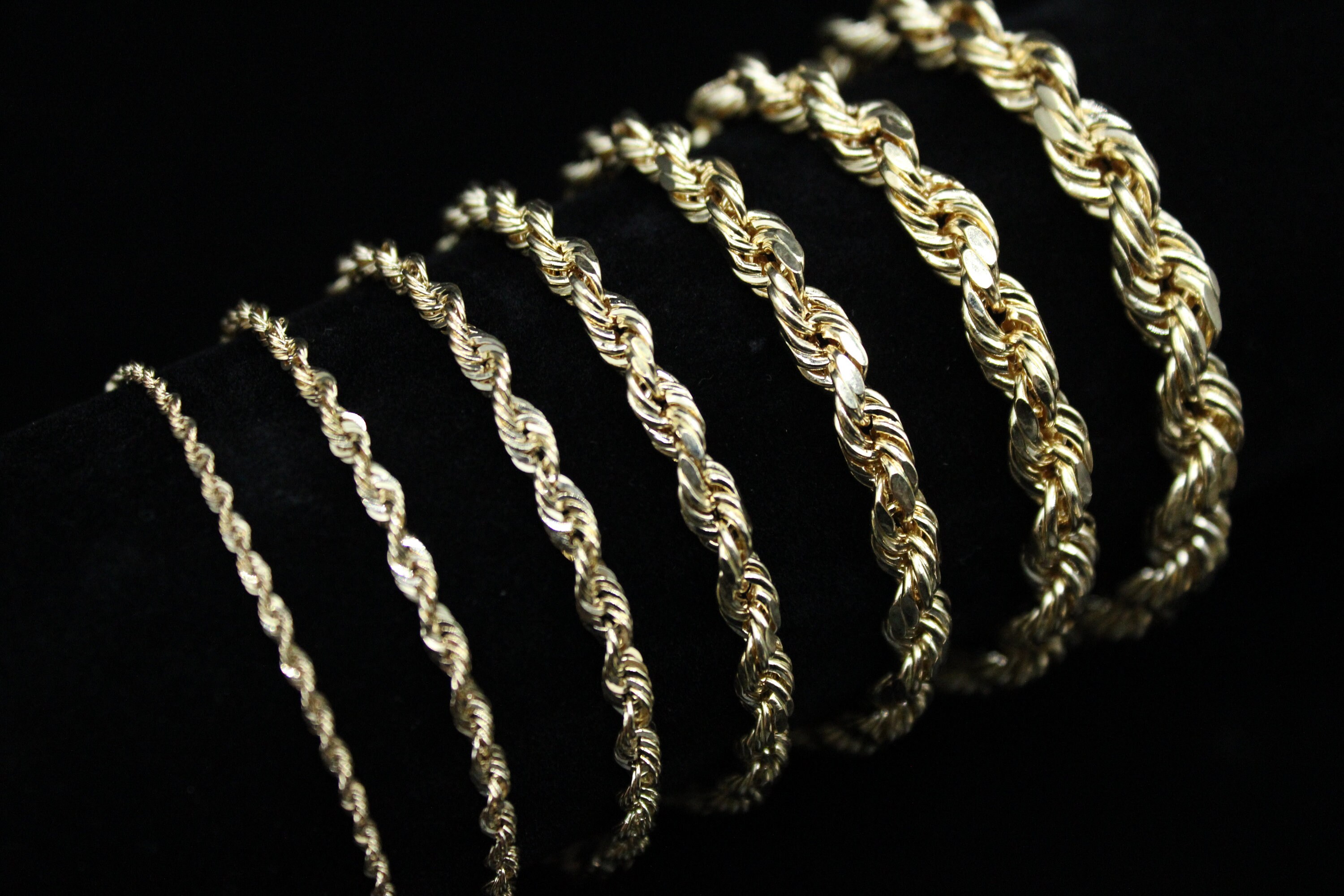 10K Gold Rope Chain Gold Rope Chain Bracelet 2mm 3mm 4mm Etsy