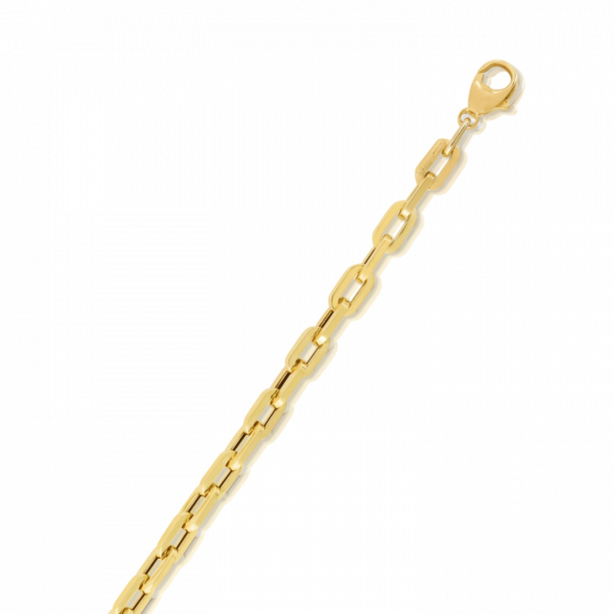 Pear Lobster Clasp, 10K Solid Gold, Yellow and White Gold, Chain