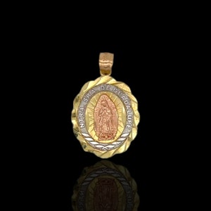 Virgin Guadalupe Pendant - 10K Yellow Gold