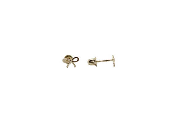 14K Solid Gold SCREWBACKS Pair of Earring Backs Backing Only 3x3.5mm Gold  Screw Backs 
