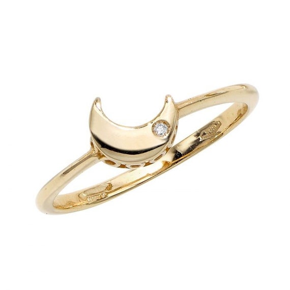 14k Gold .005ct Diamond Moon Necklace 14k Gold .005ct Diamond Moon Necklace