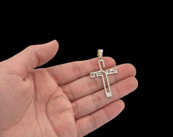 Cross Pendant - 10K Two Tone