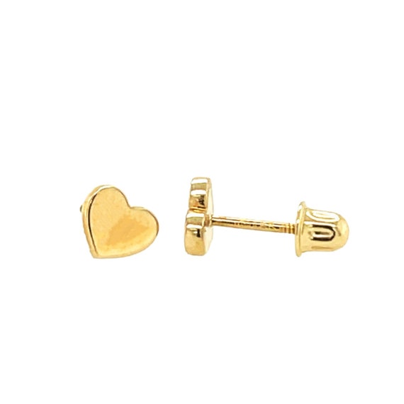 Heart shaped screw back earrings deals