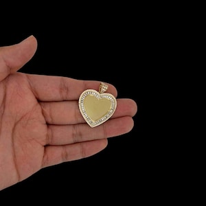 Heart Custom Picture Pendant - 10K Yellow Gold