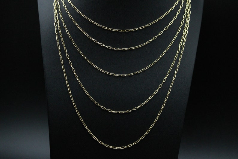 Stainless Steel Paperclip Chain Necklace – 4mm Wide, 16-20 Inch Length – Nickel-Free Unisex Choker 6 thumbnail image