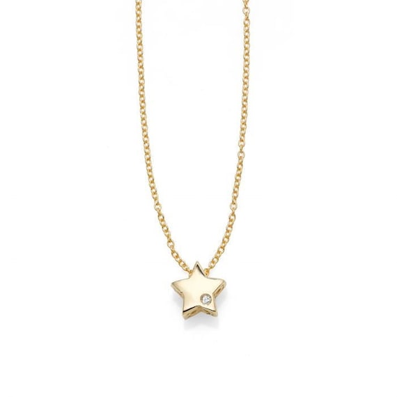 14k Gold .005ct Diamond Star Necklace 14k Gold .005ct Diamond Star Necklace