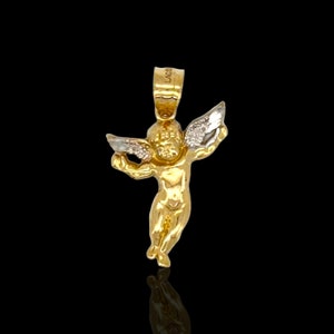 Little Angel Pendant - 10k Yellow Gold
