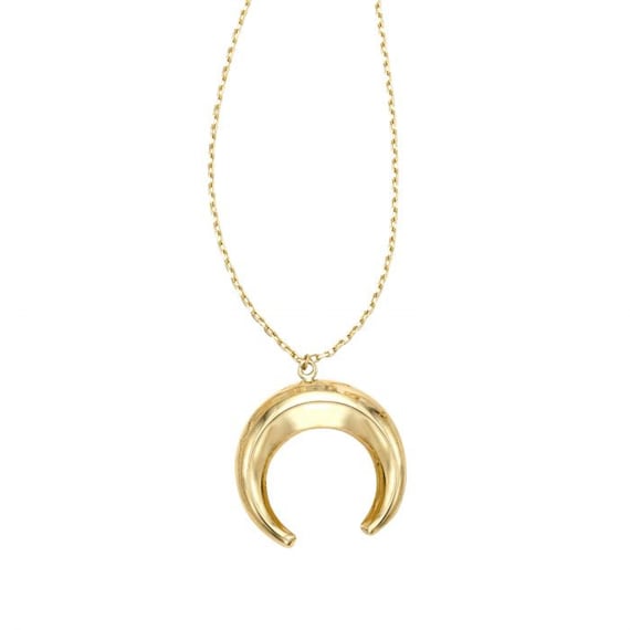 14k Yellow Gold Moon Charm with Clasp 6.5mm 14k Yellow Gold Moon Charm with Clasp 6.5mm