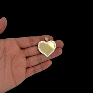 Heart Custom Picture Pendant - 10K Yellow Gold