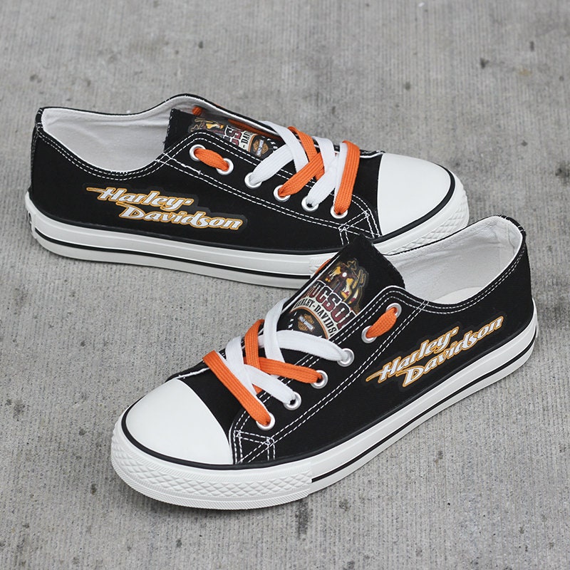 Harley Davidson Black Low Top Schuhe Motorrad Sneakers Etsy