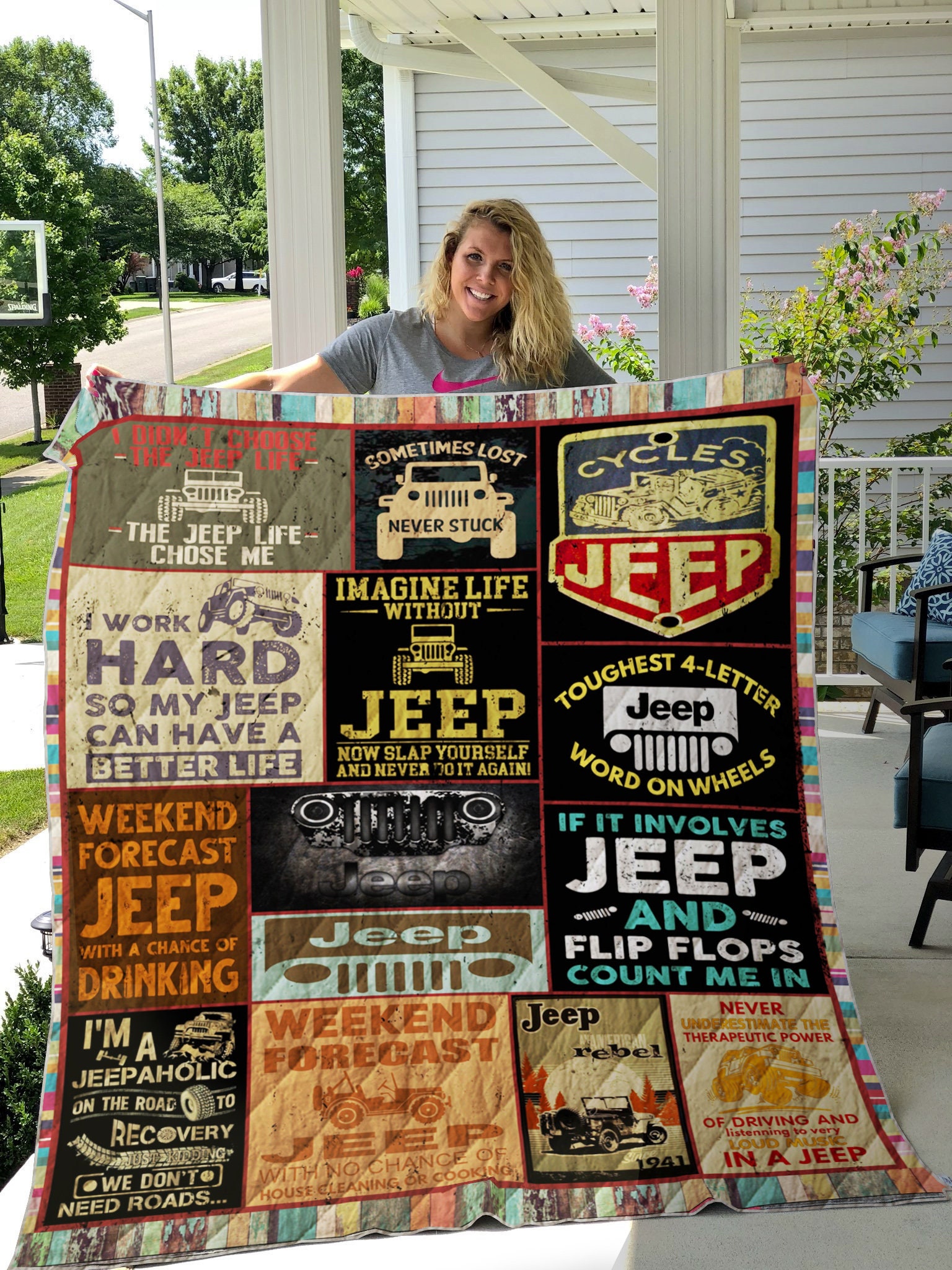 Vintage Jeep Quilt And Fleece Blanket Gifts For Jeep Lovers Etsy